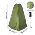 thumbnail image 3 of Tarmeek Portable Pop Up Privacy Tent Shower Changing Room Instant Setup Waterproof for Camping Beach Hiking Fishing with Carry Bag Wind Ropes Stakes Green, 3 of 8