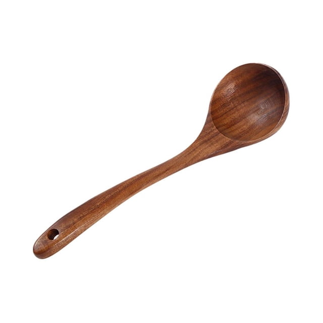 Ruifaya Juego de utensilios de cocina de madera de 1 pieza, madera de nogal negro y mango largo