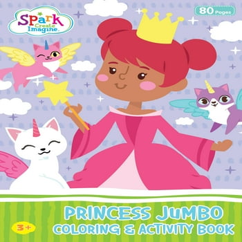 Princess Jumbo Coloring & Activity Book, 80 Pages