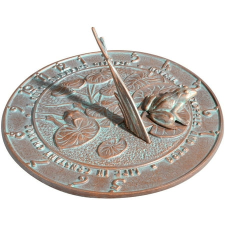 - Frog Sundial, Copper Verdigris