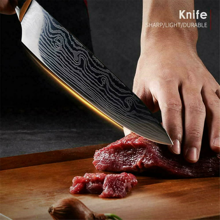 XYJ Knives Authentic Since 1986,Chef Knife Professional Set with  Bag,Cleaver Butcher Knife for Meat Cutting