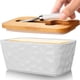 thumbnail image 2 of Mantequera multifuncional con tapa sellada, caja para guardar quesos en la cocina. Blanco, 2 of 7