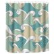 thumbnail image 1 of Ducha Con Ondas Japonesas, Cortina Impermeable, Juego De Cortinas De Baño Con Ondas Marinas Geométricas Con 12 Ganchos Advancent HA044691-01, 1 of 6