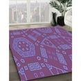 thumbnail image 2 of Ahgly Company Indoor Round Patterned Medium Purple Area Rugs, 7' Round, 2 of 6