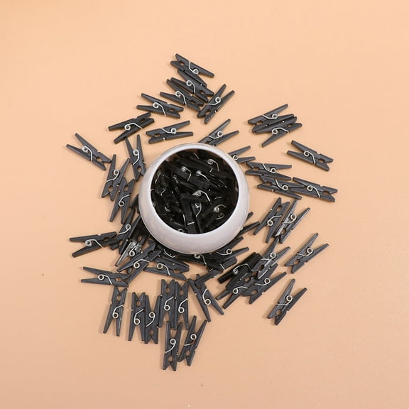 KALLORY 100Pcs Mini Plastic Clips For Photos And Clothes In Craft Design