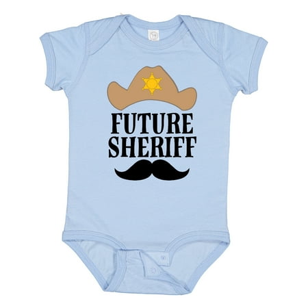 

Inktastic Future Sheriff Western Hat Mustache Boys Baby Bodysuit