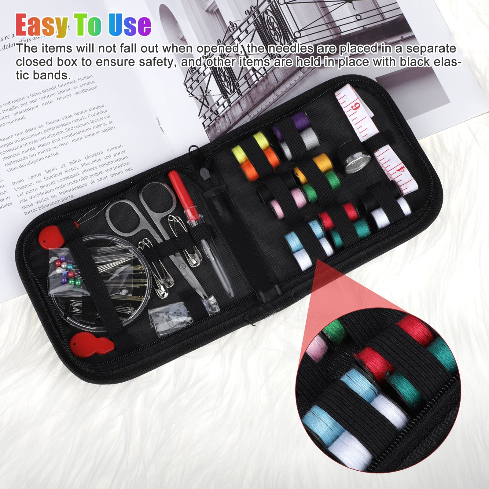 Portable Sewing Kit Home Sewing Kit Adults 184 Essential - Temu