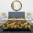 thumbnail image 3 of Designart "Sunny Rustic Sunflower Field II" Yellow Floral Bedding Covert Set - Cottage Bed Set With 2 Shams, 3 of 5
