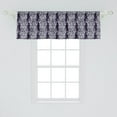 thumbnail image 2 of Ambesonne Underwater Window Valance, Reef Marine Foliage Sea, 42" x 18", Dark Indigo and White, 2 of 3
