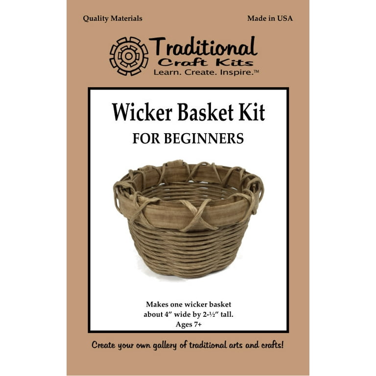 Traditional Craft Kits Wicker Basket Kit for Beginners - Basket Weaving Kit  Set, Basket Making Kit with Basket Weaving Supplies Complete with  Instructional Book…