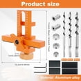 thumbnail image 3 of Adjustable Aluminum Cabinet Door Installation Tool Kit with 6mm/8mm/10mm Drill Bits, 3 Limit Rings, 2 Guide Holes, and Protective Gloves - Professional Positioning Template for Carpenters & DIY, 3 of 7