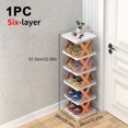 thumbnail image 1 of 1pc Stackable Shoe Rack for Small Spaces - Easy to Assemble and Organize Your Footwear, 1 of 5