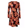 thumbnail image 2 of Fashnice Robe de Noël pour Femmes Col Rond Mini Manches Longues Arbre de Noël Balançoire Sourire 2TG, 2 of 3