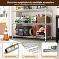 thumbnail image 2 of REIBII 35.5"W Wire Shelving Unit,3-Tier Heavy Duty Metal Storage Rack,Adjustable Shelf Organizer for Kitchen,Pantry,Silver, 2 of 10