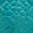 thumbnail image 2 of HomeRoots Navy Quilted Velvet Geo Decorative Throw Pillow Aqua, 2 of 5