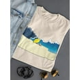 thumbnail image 3 of Yellow Parasol At Beach T-Shirt Women -Wilfred Hildonen Designs, Female Medium, 3 of 4