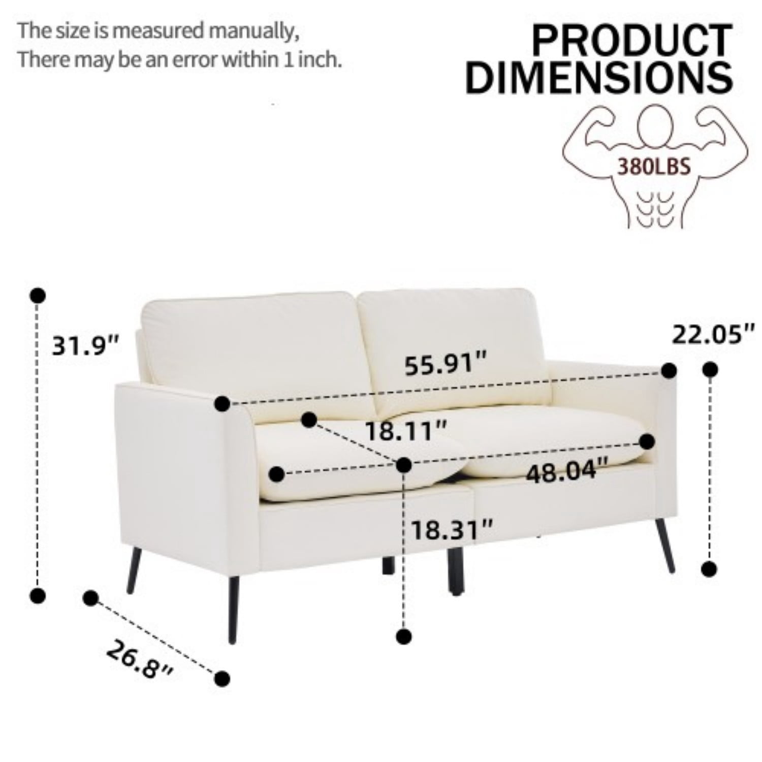 Cat Paw Accent Chair, Modern Faux Leather Upholstered Armchair, Nordic Retro Single Sofa Chair with Soft Cushion and Ergonomic Back Support for Living Room Bedroom Balcony Office, Cream