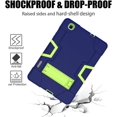 thumbnail image 4 of SOATUTO Tablet Case for Galaxy Tab S6 lite 10.4 2024/2022/2020 Heavy-Duty Drop-Proof Shock-Resistant Hybrid Case Built-in Stand,for Samsung Galaxy Tab S6 Lite 2024/2022/2020 SM-P620/P625 Navy+Green, 4 of 6