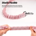 thumbnail image 3 of Cinturon de Seguridad para Perro Coche, Arnés del Cinturón Nylon Elástico y Ajustable Universal para Transportar Mascotas, 2 Unidades (Rosa), 3 of 4