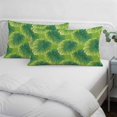 thumbnail image 4 of Tropical Palm Tree Throw Pillow Cover 24 x 36 Inch Decorative Pillow Cover Green Leaves Summer Coastal Plants Lumbar Pillowcase Seasonal Rectangle Cushion Case for Couch Sofa Bed Living Room, 4 of 9