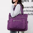 thumbnail image 4 of Womens Tote Bag Waterproof Nylon Multi Pocket Shoulder Bags Laptop Work Bag Purse Lightweight Handbag, 4 of 8