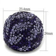 thumbnail image 2 of IP Black(Ion Plating) Stainless Steel Ring with Top Grade Crystal in Tanzanite for Women Tanzanite Stone Color Style TK2358 Size 7, 2 of 4
