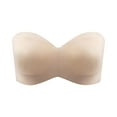 thumbnail image 6 of YEJIMAN Women's Full Support Non Slip Bra Strapless Push up Plus Size Seamless Bra Convertible Bandeau Bra, Beige Period Underwear For Women, Nylon High Waisted Underwear For Women, 6 of 8