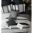 thumbnail image 3 of Nanshing Avalon 8 Piece Trellis Moroccan Print Comforter Set, Black/Grey, King, 3 of 5