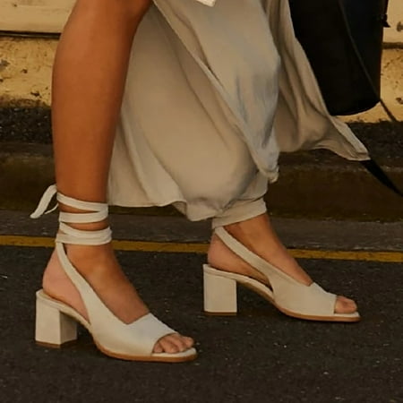 

Foraging dimple Women Casual Shoes Fish Mouth Sandals Summer Sexy High Quality Outside Sandals Beige