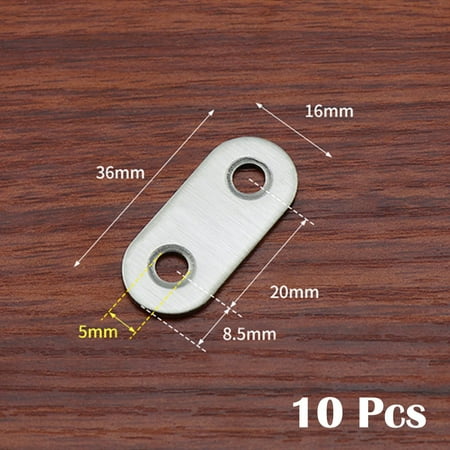 

10 Pcs Stainless Steel Straight Repair Flat Straight Fixing Straight Brackets