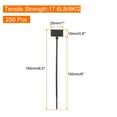 thumbnail image 2 of Uxcell 250pcs Marker Cable Zip Ties, 6.5 Inch Self-Locking Nylon Label Tags Zip Tie Wraps Ties Wire, Black, 2 of 7