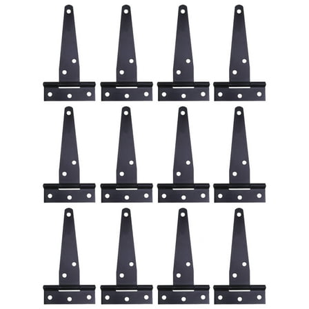 12 Pcs Black Hinges T Shape Hinges Heavy Duty Hinges Stable Fixation Hinge 450n Gas Hinge Black Door Hinges Gate Hinge
