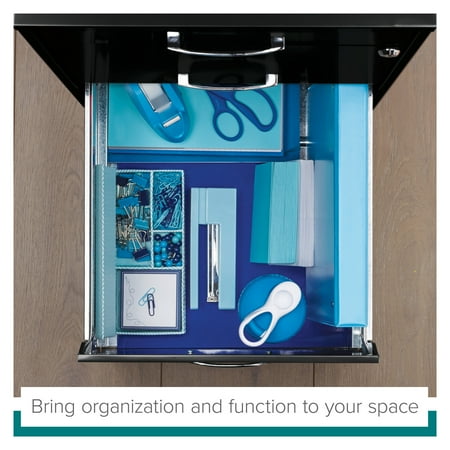 Hirsh - Metal 3-Drawer Organizer File Cabinet with Pencil Drawer - Pearl White