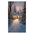 thumbnail image 1 of Snowman Door Sign Decorative Tapestry Polyester Material Durable Fade-Resistant Washable Double-Sided Easy to Hang for Holiday Party Photo Taking Home Wall Decor Family Gatherings, 1 of 5