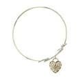 thumbnail image 2 of 7 1/2 inch Round Double Loop Bangle Bracelet w/ Graduation Heart in Gold-Filled, 2 of 3