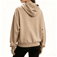 thumbnail image 3 of Yfalhf Long Sleeve Zip Up Jackets for Women Y2K Hoodie | Full Zip Hoodie, Hooded Jacket Women, Jackets for Women Casual, Color Sweatshirts Pullover Top with Arm Zipper Khaki 2XL, 3 of 4