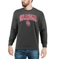 thumbnail image 3 of Men's Colosseum Charcoal Oklahoma Sooners Arch & Logo Crew Neck Sweatshirt, 3 of 4