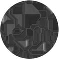 thumbnail image 1 of Ahgly Company Indoor Round Patterned Charcoal Black Area Rugs, 5' Round, 1 of 1