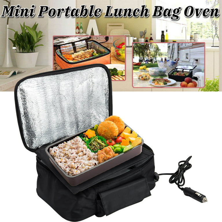 12V Portable Electric Lunch Box Food Warmer Car Mini Oven Lunch Bag NEW