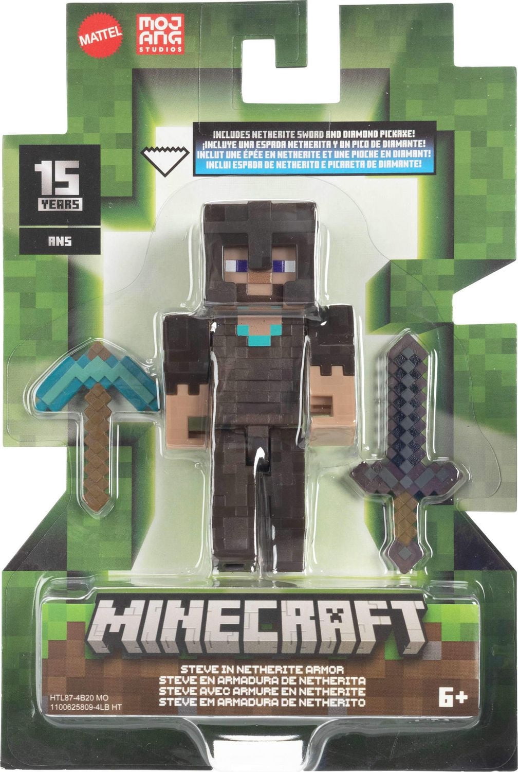 Minecraft Action Figures & Accessories Collection, 3.25-in Scale & Pixelated Design (Characters May Vary)