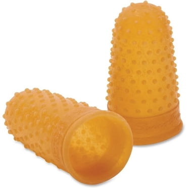 Swingline Rubber Fingertips, #12, 11/16" Diameter, Amber, Box Of