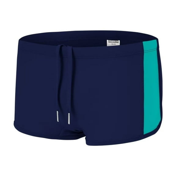 TANBOM Men's Polyamide Boxer Swim Trunks Adjustable Drawstring Breathable Lightweight Dark Blue M