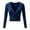 Navy, variant on Tarylea Crop Tops for Women Cross Front Deep V Neck Tops Long Sleeve Solid Color Shirts Casual Cute Going out Tops