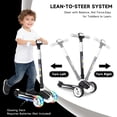 thumbnail image 4 of MammyGOL foldable Boys Kick scooter LED flashing wheels Or Girls Scooter available DIY Sticks for children Youth aged 4-12 with a T-bar handle, 4 of 5