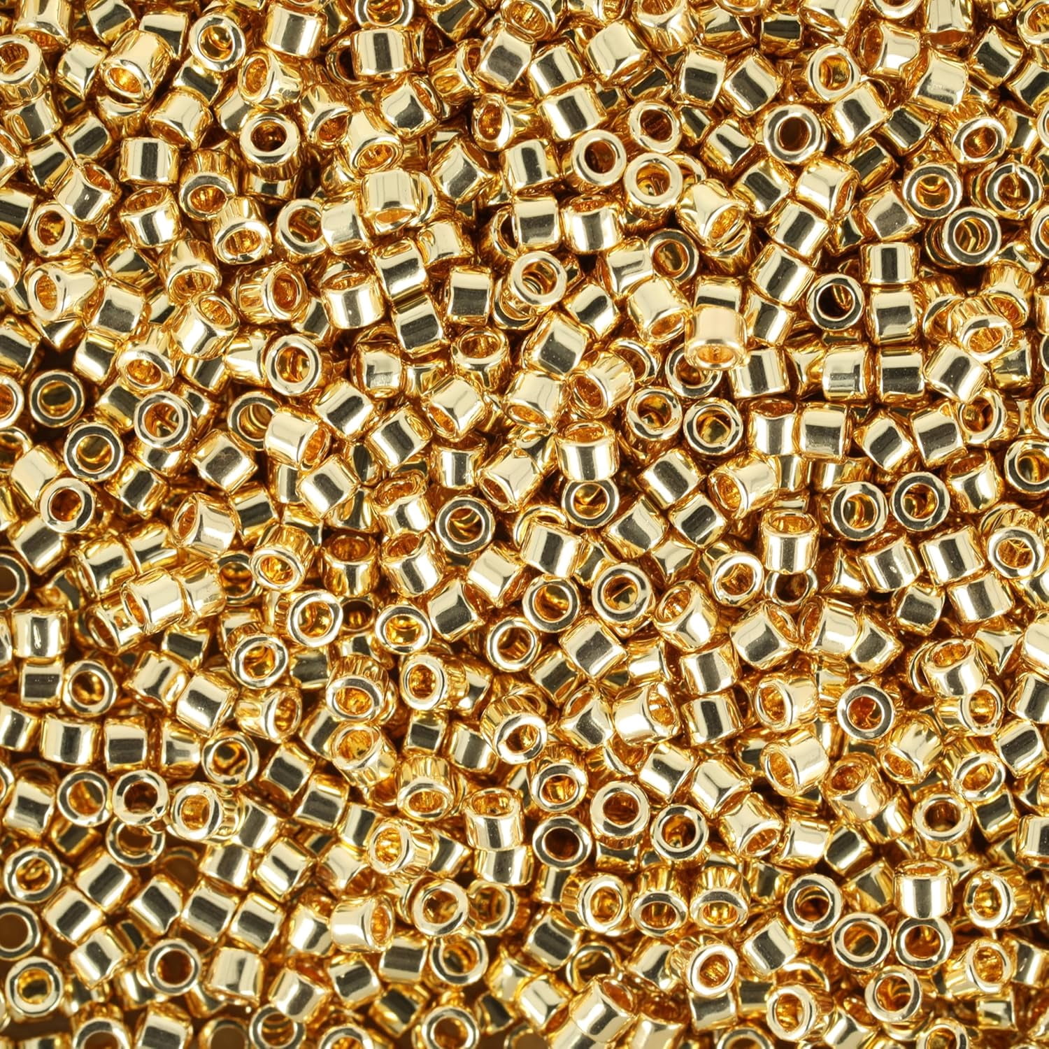 Miyuki Delica Seed Beads – Size 11/0 (1.6 mm), DB0031, Gold 24K Plated, 7.2 g, Approx. 1440 Beads