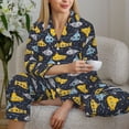 thumbnail image 6 of Kdxio Watercolor Bathyscaphe Women's Pajama Sets Long Sleeve Button Down Sleepwear Nightwear Soft Pjs Lounge Sets-Small, 6 of 7