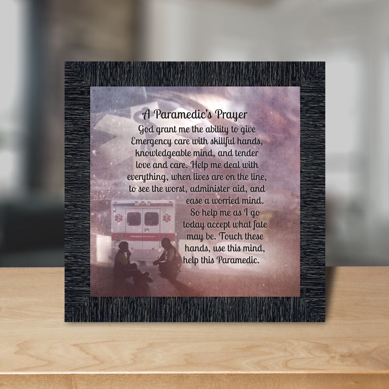 Prayer for the Paramedic Framed Poem, First Responders Gift, EMS, EMT, Gift for a Paramedic and Emergency Services Personnel, 8713CH