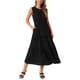 thumbnail image 2 of INSPIRE CHIC Vestidos de Verano para Mujeres Sin Mangas con Cuello Redondo, Vestido Midi Casual con Capas y Bolsillos XL Negro, 2 of 6