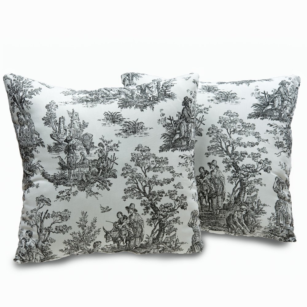 VICTOR MILL Plymouth Toile 18inch Decorative Throw Pillows (Set of 2