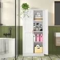 thumbnail image 4 of Polup 60"Tall White Metal  Storage Cabinet,Locking Tool Cabinet,Doors and Adjustable Shelves, 4 of 8